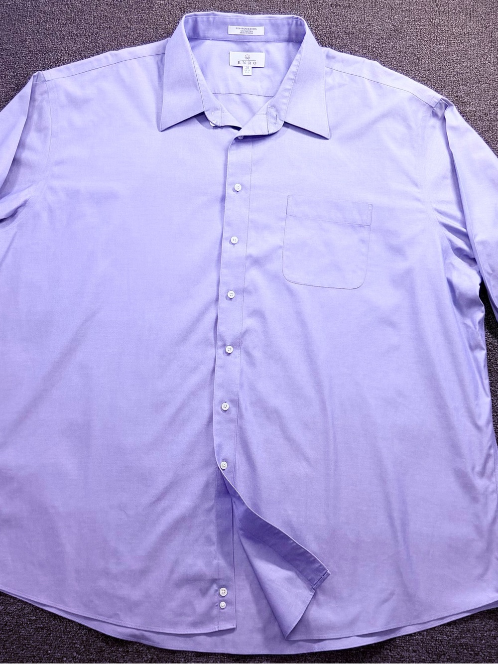 Eton Lavender Long-Sleeve Dress Shirt - Classic Spread Collar